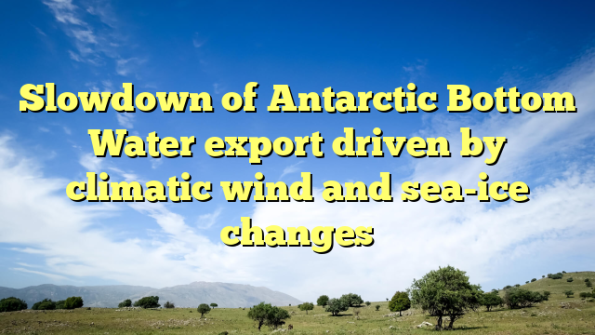 Slowdown of Antarctic Bottom Water export driven by climatic wind and sea-ice changes