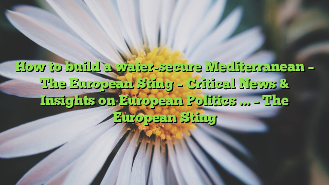 How to build a water-secure Mediterranean – The European Sting – Critical News & Insights on European Politics … – The European Sting